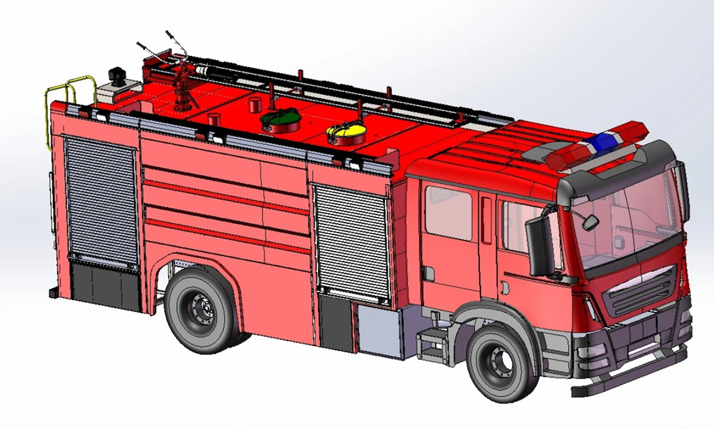Isuzu 3D water foam tanker pumper fire truck