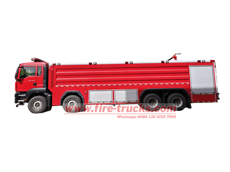 HOWO 12-wheeler water foam fire truck