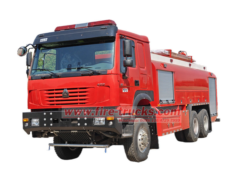HOWO 6×6 water tanker fire truck
