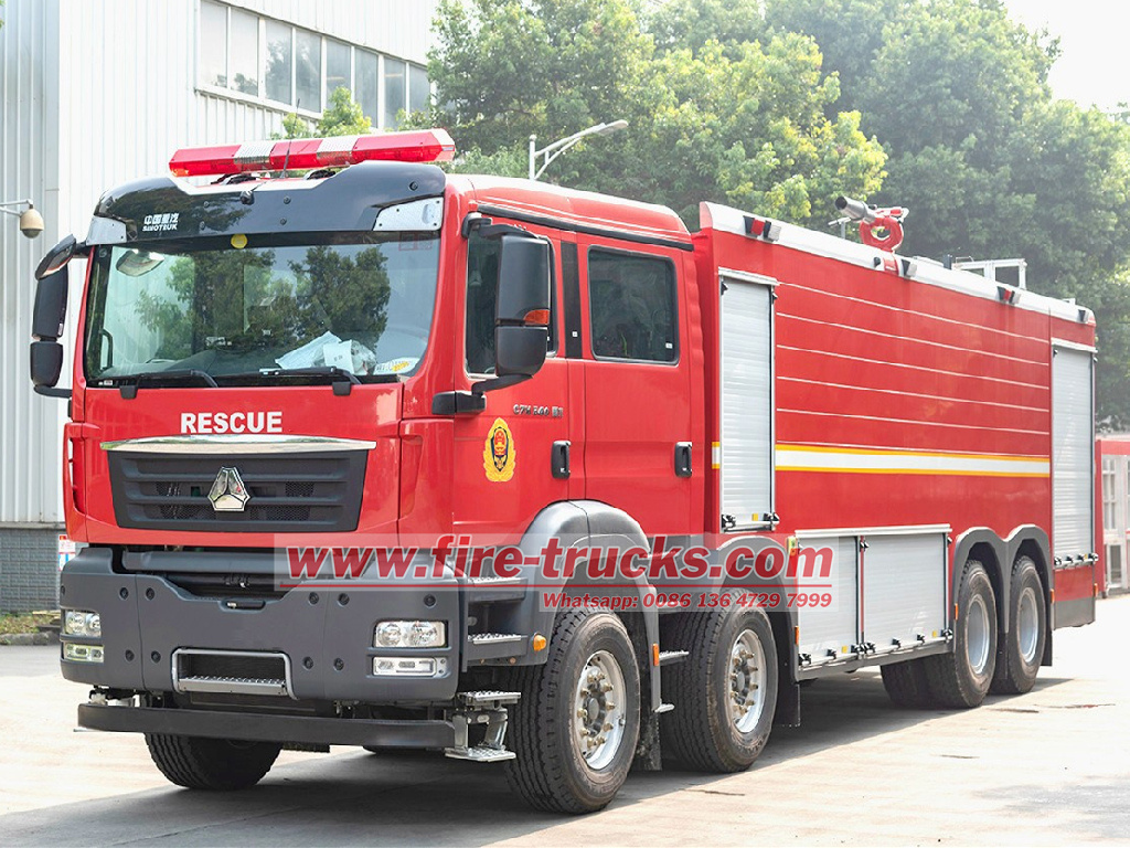 HOWO heavy duty dry powder firefighting truck
