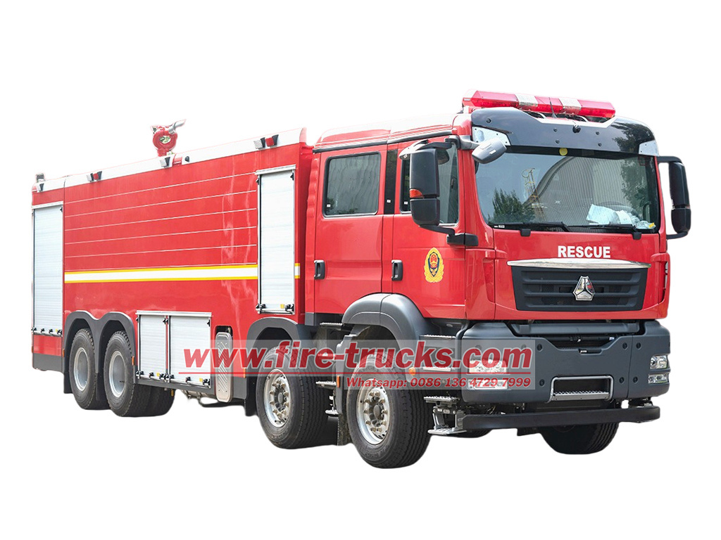 HOWO 8×4 dry powder tanker fire truck