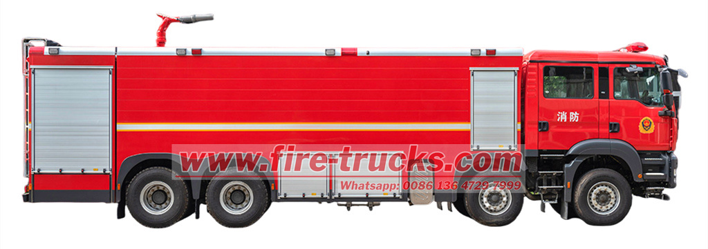 HOWO 8x4 heavy duty dry powder fire truck