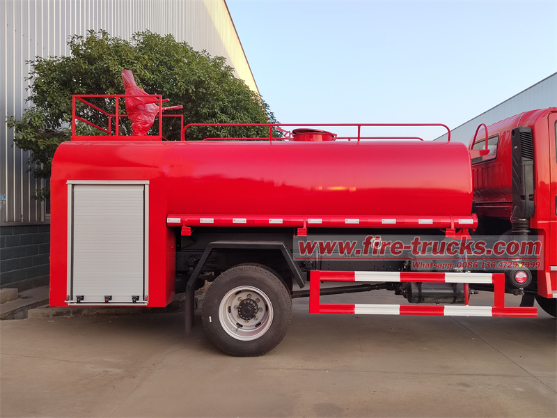 HOWO medium truck fire sprinkler truck