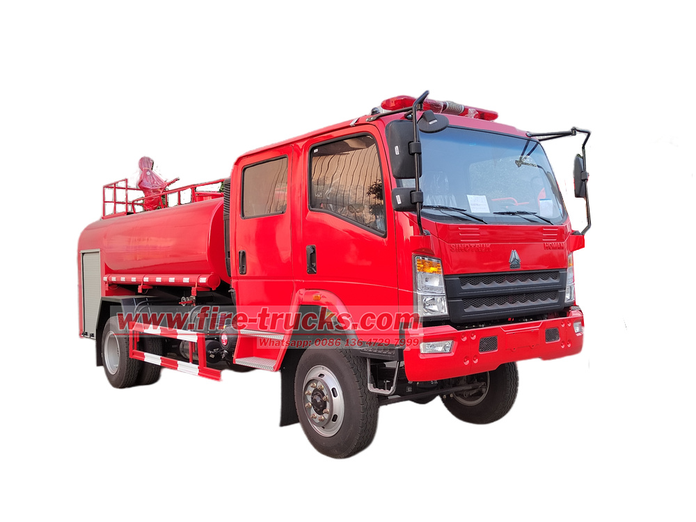 HOWO 4x4 drive forest firefighting truck