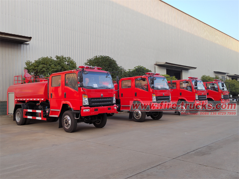 HOWO 4X4 water sprinkler fire tender vehicle