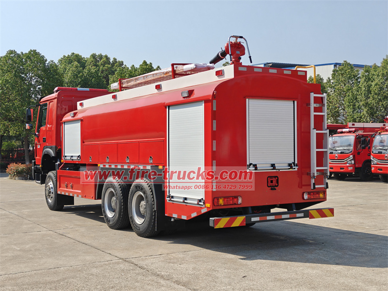 HOWO 6X6 off road 12cbm water fire rescue truck