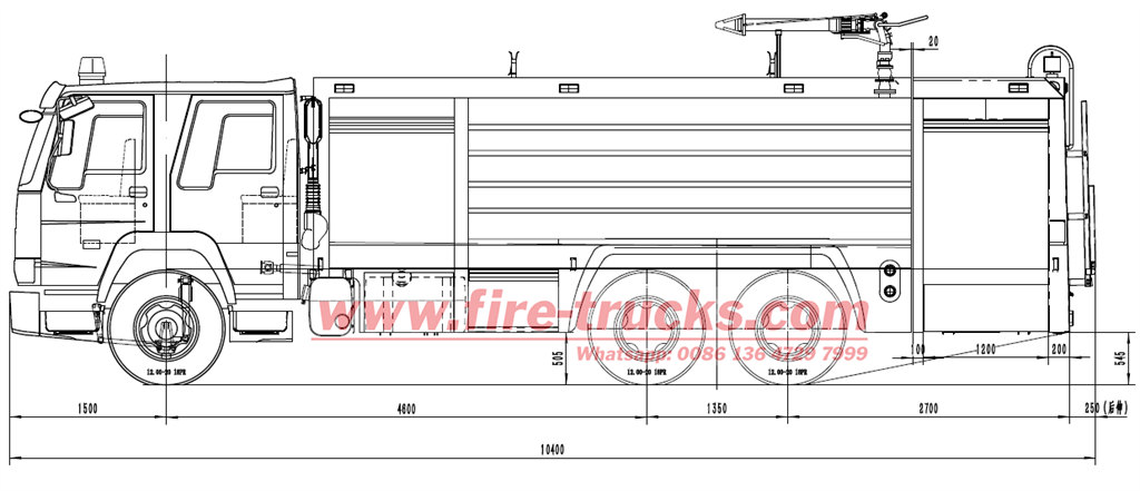 Beiben 10 wheeler tender fire truck Beiben 10 wheeler tender fire truck