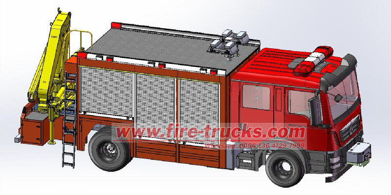POWERSTAR rescue fire truck 3D drawing POWERSTAR rescue fire truck 3D drawing