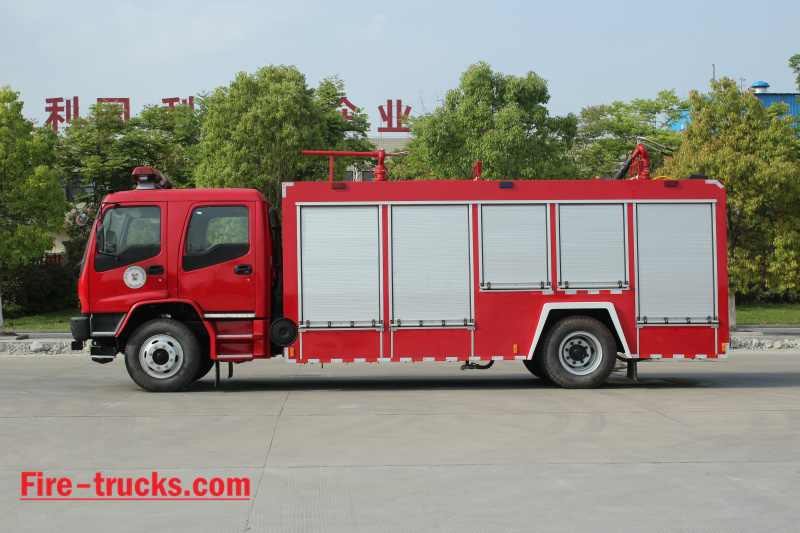 Water foam powder firefighting vehicle factory drawing