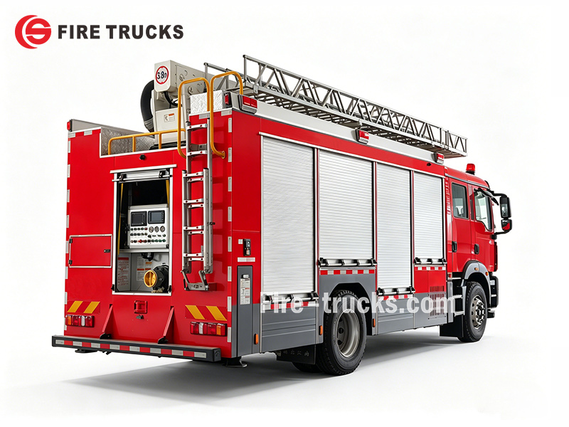 SITRAK HOWO 18M 4X2 foam water ladder fire truck