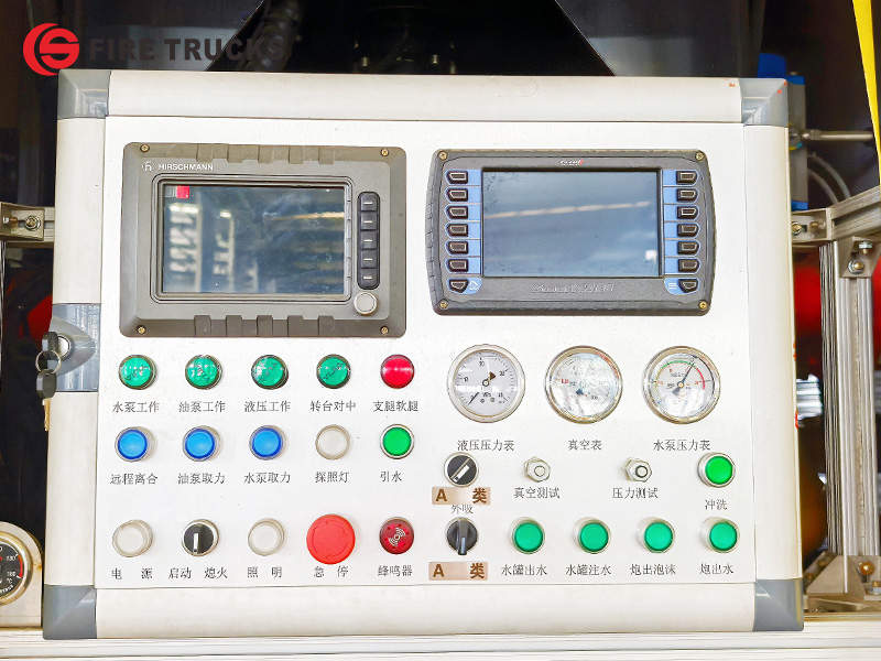 foam fire truck control panel