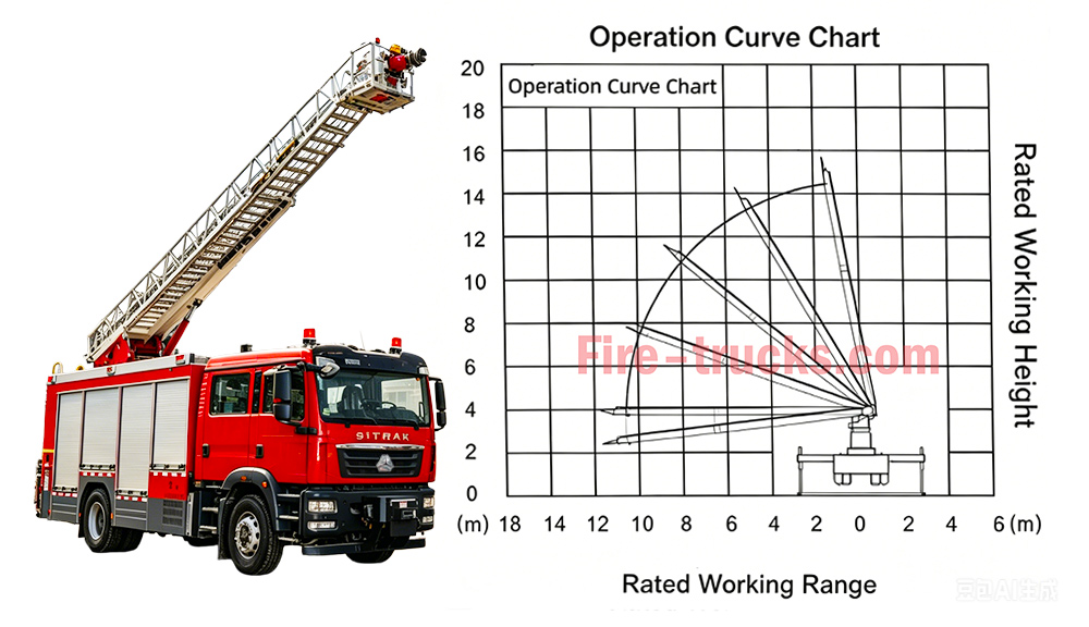 SITRAK HOWO 18M 4X2 emergency foam fire rescue vehicle with telescopic ladder