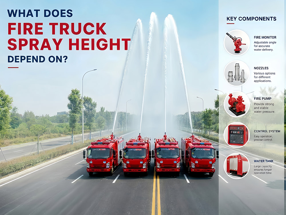 What Does Fire Truck Spray Height Depend On