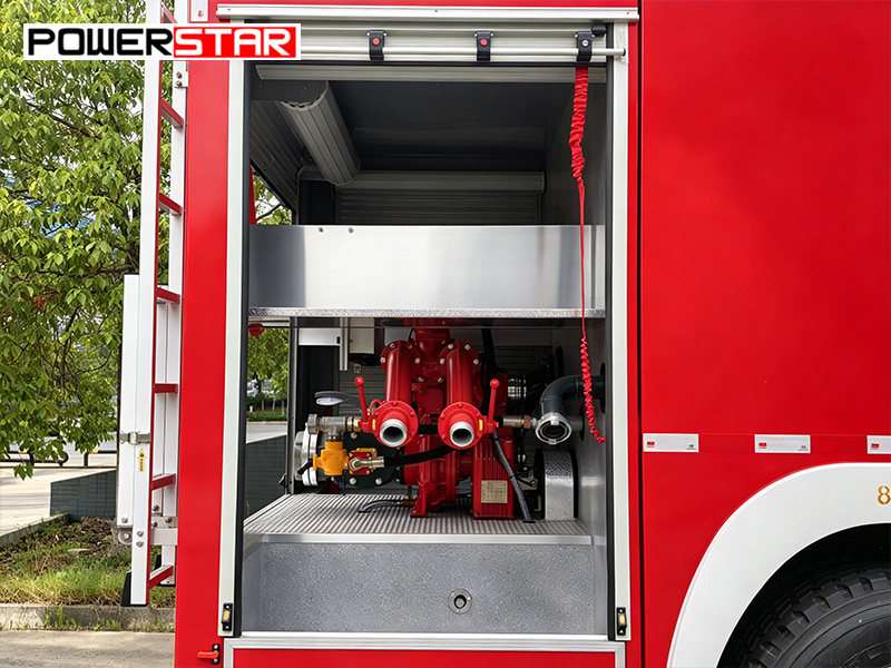 SINOTRUK HOWO TX 4x2 foam tender equipment room SINOTRUK HOWO TX 4x2 foam tender equipment room