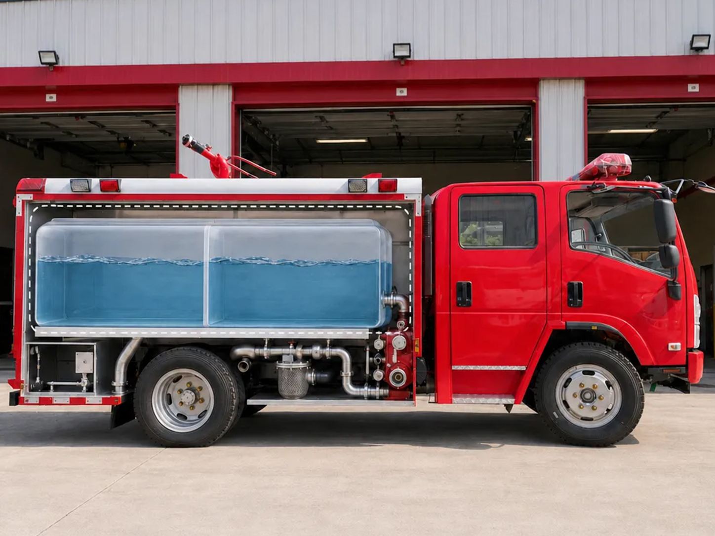 fire truck water tank cross section diagram