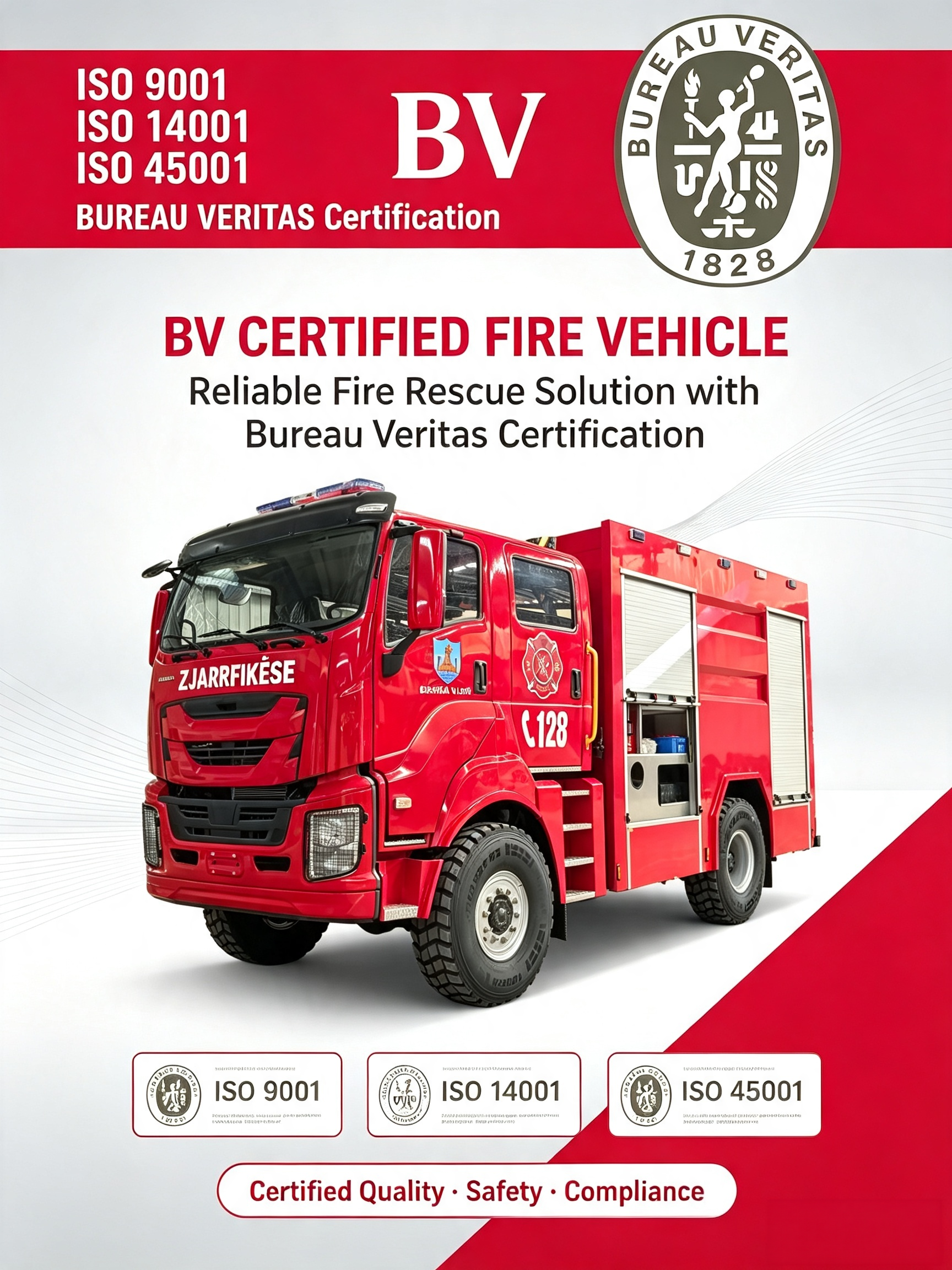 GIGA ISUZU 4x4 Fire Trucks BV certificate Lashing Condition Report GIGA ISUZU 4x4 Fire Trucks BV certificate Lashing Condition Report