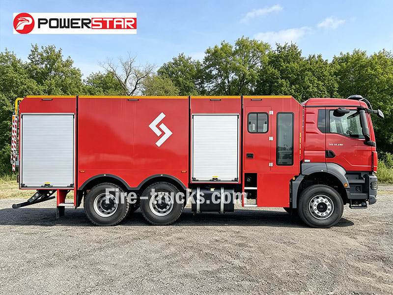 MAN TGS 33.400 6×4 Szczesniak 360° Roof Monitor Foam Truck for Tank Farm Fire Liberia