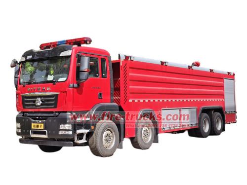HOWO 8×4 water foam fire truck
