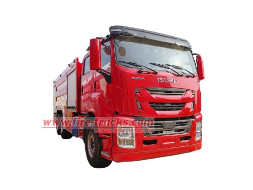 Isuzu GIGA 6x4 dry powder foam fire fighting truck
