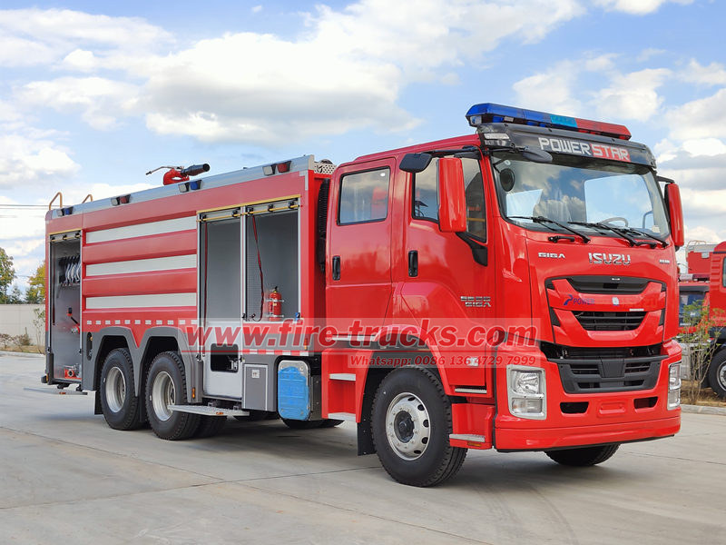 L'objectif de l'équipement standard de lutte contre l'incendie sur les camions de pompiers ISUZU