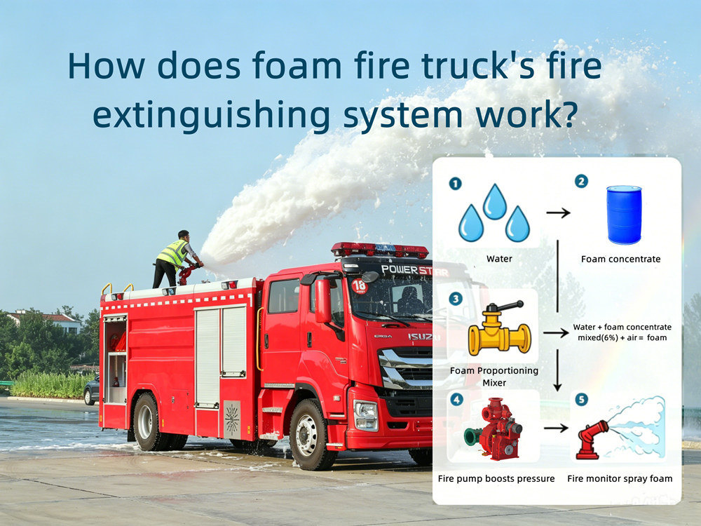 Comment fonctionne le système d'extinction d'incendie d'un camion de pompiers à mousse