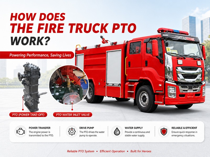 Comment fonctionne la prise de force (PTO) d'un camion de pompiers ?
