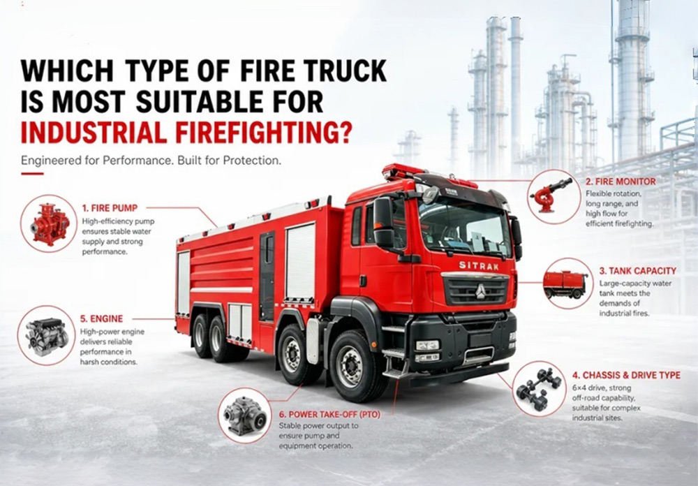 Quel type de camion de pompiers est le plus adapté à la lutte contre les incendies industriels ?