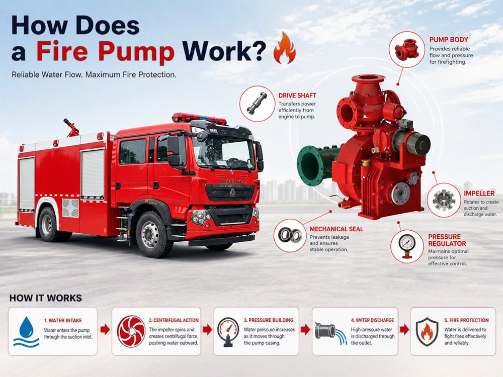 Comment fonctionne une pompe à incendie ? Explication du principe de fonctionnement de la pompe d’un camion de pompiers
