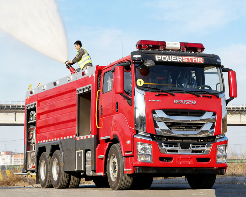 Camion de pompiers à mousse Isuzu GIGA 6x4 de la police